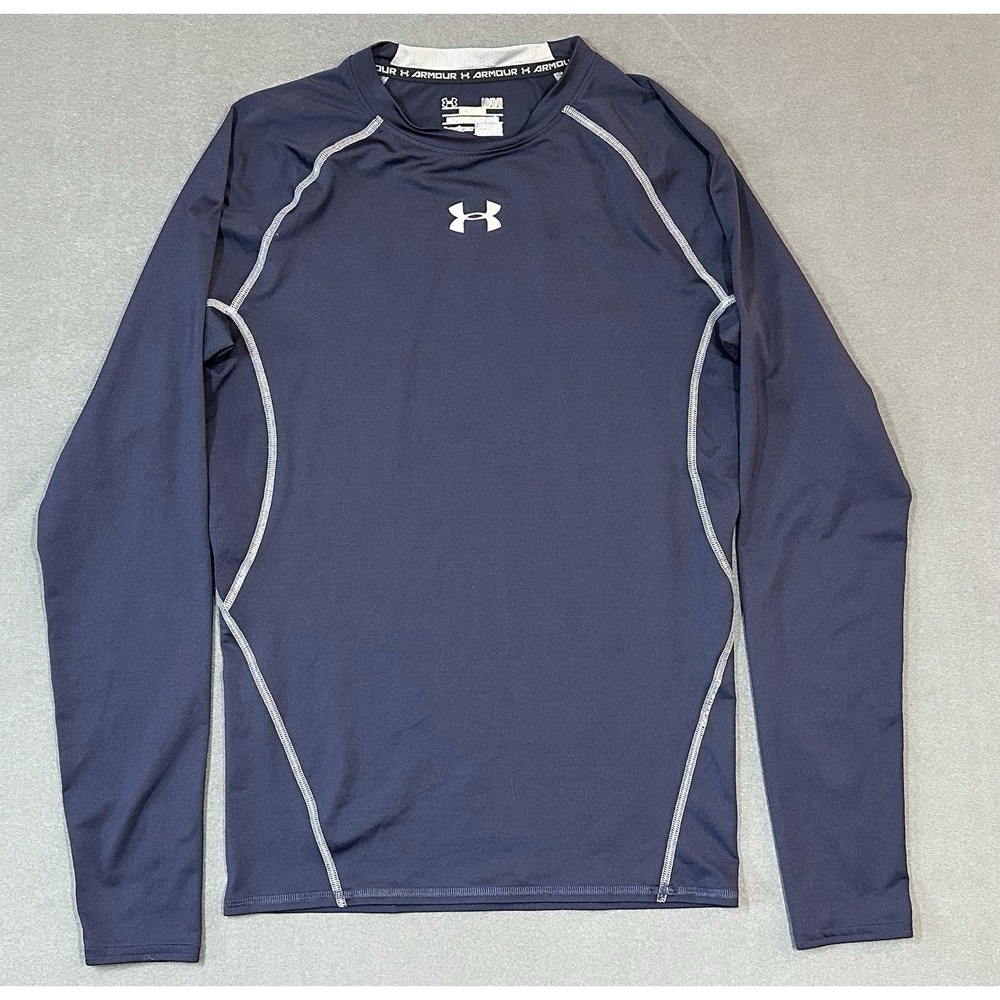 Under‎ Armour Compression Heat Gear Shirt Mens Long Sleeve Training Top Size L